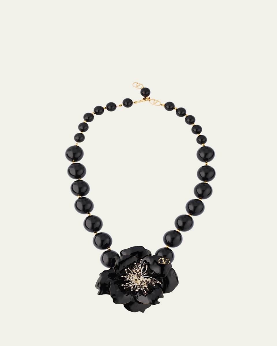 VLOGO Flower Beaded Necklace